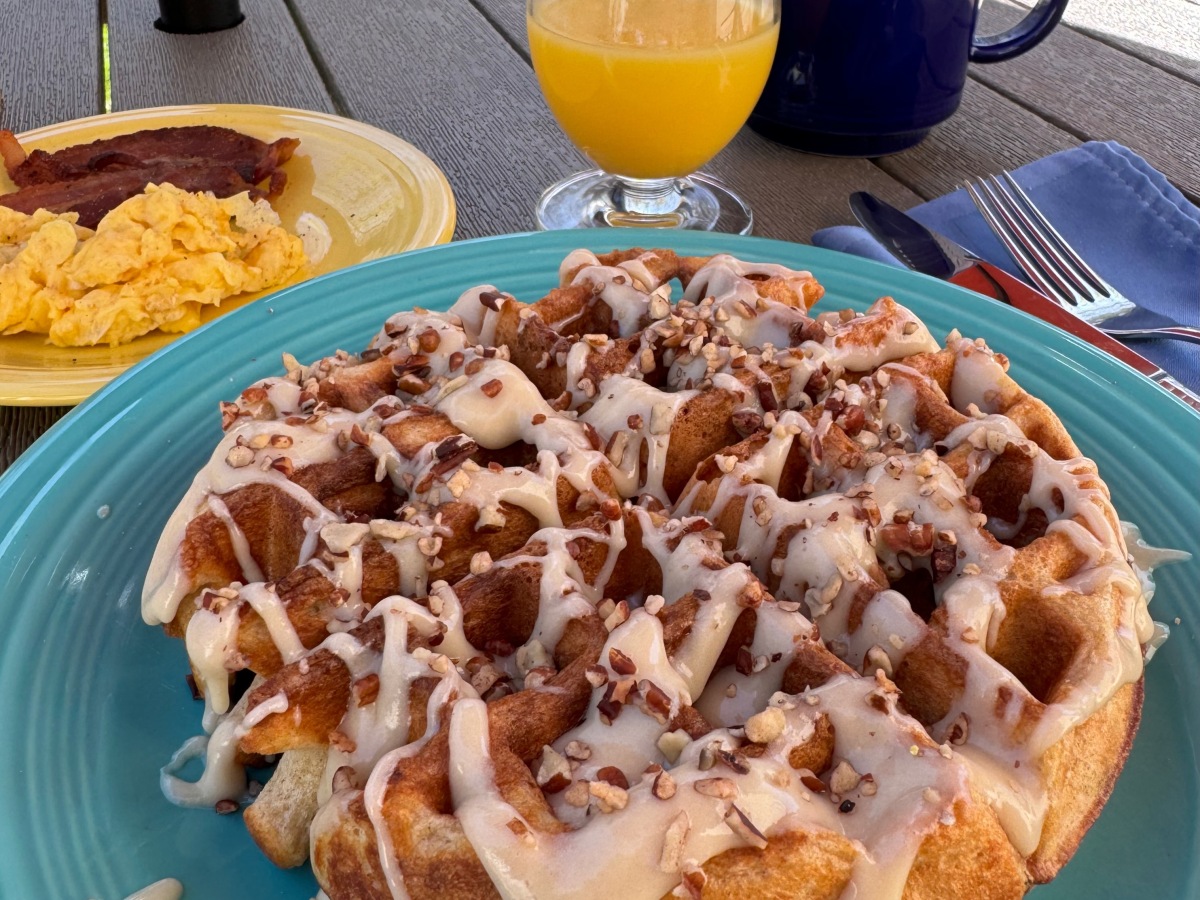 Carrot Cake Waffles (with maple-cream cheese icing)